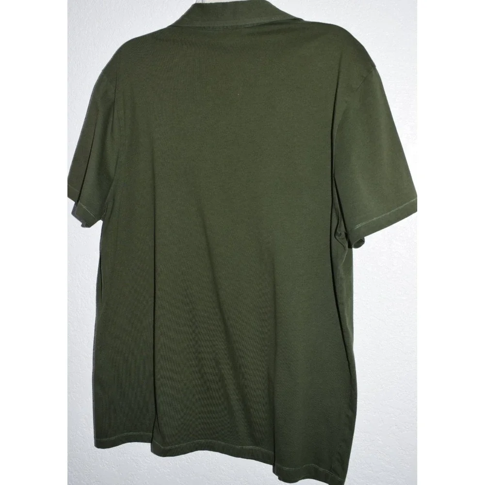 Banana Republic Mens XL Polo‎ Shirt 100% Pima Cotton Olive Green Short Sleeve